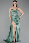Minzgrün Abendkleid Satin Lang ABU5578