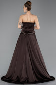 Abendkleid Lang Satin Braun ABU5684