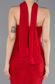 Abendkleid Lang Spitze Rot ABU5686