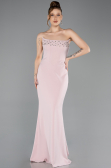 Abendkleid im Meerjungfrau-Stil Lang Puder ABU5680
