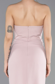 Abendkleid im Meerjungfrau-Stil Lang Puder ABU5680