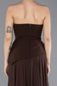 Abendkleid Lang Chiffon Braun ABU5681