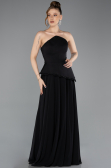 Abendkleid Lang Chiffon Schwarz ABU5681
