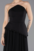 Abendkleid Lang Chiffon Schwarz ABU5681