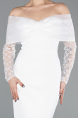 Partykleid Midi Weiß ABK2533