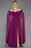 Pflaume Kleider İn Großen Größen Chiffon Lang ABU3464