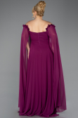 Pflaume Kleider İn Großen Größen Chiffon Lang ABU3464