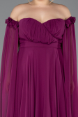Pflaume Kleider İn Großen Größen Chiffon Lang ABU3464