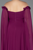 Pflaume Kleider İn Großen Größen Chiffon Lang ABU3464