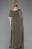 Khaki Abendgarderobe İn Großen Größen Chiffon Lang ABU5419