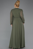 Khaki Abendgarderobe İn Großen Größen Chiffon Lang ABU3075