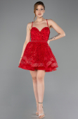 Abendkleid Kurz Rot ABK2435