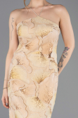 Abendkleid Lang Schuppig Gold ABU5713