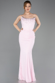 Abendkleid Lang Spitze Puder ABU5717