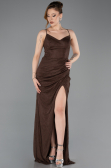 Abschlusskleid Lang Spitze Braun ABU5719