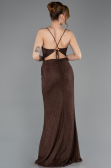 Abschlusskleid Lang Spitze Braun ABU5719