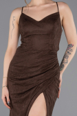 Abschlusskleid Lang Spitze Braun ABU5719