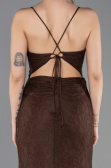 Abschlusskleid Lang Spitze Braun ABU5719