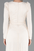 Abendkleid Lang Spitze Beige ABU5720