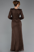 Abendkleid Lang Spitze Braun ABU5720