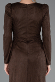 Abendkleid Lang Spitze Braun ABU5720
