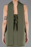 Abendkleid im Meerjungfrau-Stil Lang Khaki ABU5704