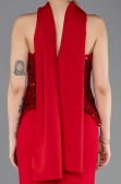 Abendkleid im Meerjungfrau-Stil Lang Rot ABU5704