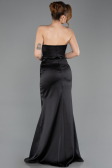Abendkleid Lang Satin Schwarz ABU5708