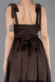 Abschlusskleid Kurz Satin Braun ABK2536