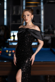 Abendkleid Lang Schwarz ABU5711