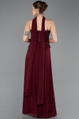 Abendkleid Lang Chiffon Weinrot ABU5715