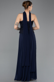 Abendkleid Lang Chiffon Marineblau ABU5715
