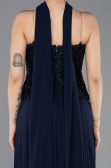 Abendkleid Lang Chiffon Marineblau ABU5715
