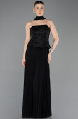 Abendkleid Lang Chiffon Schwarz ABU5715