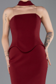 Abendkleid Lang Weinrot ABU5735