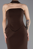 Abendkleid Lang Braun ABU5735