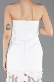Abendkleid Lang Weiß ABU5635