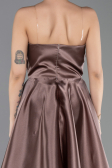 Kupfer Abendkleid Satin Lang ABU4561