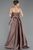 Kupfer Abendkleid Satin Lang ABU4561