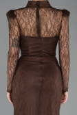 Abendkleid Lang Spitze Braun ABU5700