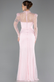 Abendkleid Lang Spitze Puder ABU5700
