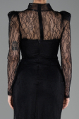 Abendkleid Lang Spitze Schwarz ABU5700
