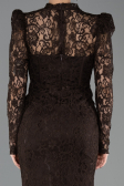 Abendkleid Lang Spitze Braun ABU5734
