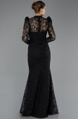 Abendkleid Lang Spitze Schwarz ABU5734