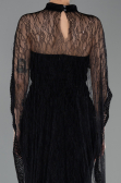 Abendkleid Lang Spitze Schwarz ABU5739