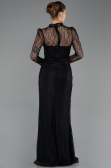 Standesamtkleid Lang Spitze Schwarz ABU5736