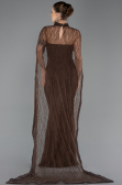 Abendkleid Lang Spitze Braun ABU5739