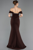 Abendkleid im Meerjungfrau-Stil Lang Braun ABU5740