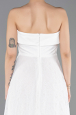 Abendkleid Midi Spitze Weiß ABK2538