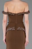 Abendkleid im Meerjungfrau-Stil Lang Braun ABU5758